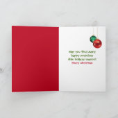 Geld im Strumpf für Ferien Feiertagskarte (Innenseite)