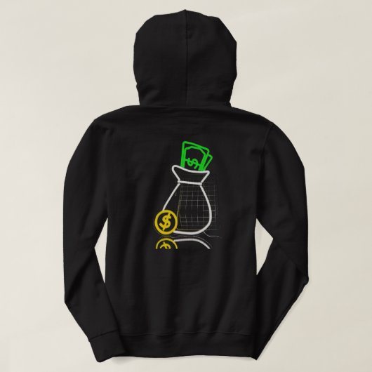 Geld in Tasche Hoodie (Design Rückseite)