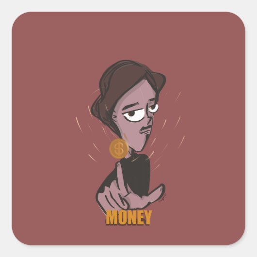 Geld ist die einzige Antwort Aufkleber (Vorderseite)