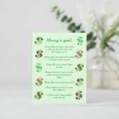 Geld ist gut, Affirmations auf Postkarten (Stehend Vorderseite)