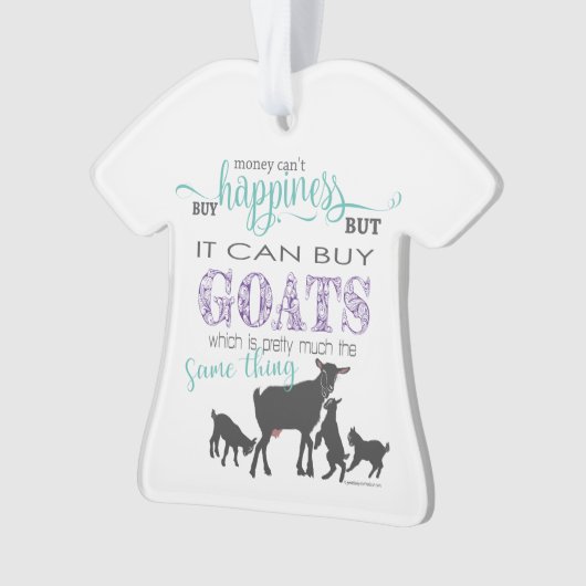 Geld kann Glück nicht kaufen, aber es kann eine Zi Ornament (Vorderseite)