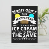 Geld kann Glück nicht kaufen, aber es kann Eis kau Dankeskarte (Stehend Vorderseite)