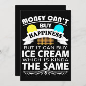 Geld kann Glück nicht kaufen, aber es kann Eis kau Dankeskarte (Vorne/Hinten)