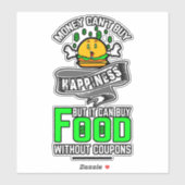 Geld kann Glück nicht kaufen, aber es kann Vinyl S Aufkleber (Blatt)