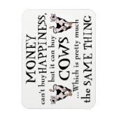 Geld kann Glück nicht kaufen - Kuh Lover's Magnet (Vertikal)