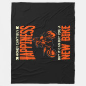Geld kann kein Glück kaufen, aber neues Motorrad Fleecedecke (Vorderseite)