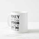 Geld kann kein Glück kaufen ・ Handwerk/Garn Kaffeetasse (Vorderseite Links)