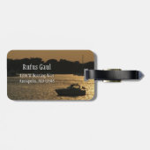 Geld kann kein glückliches Boot am Hafen kaufen Gepäckanhänger (Rückseite horizontal)