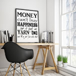 Geld kann kein glückliches Handwerk Raum Kunst kau Leinwanddruck<br><div class="desc">Es ist wahr! Wenn Sie Strick oder Häkelchen (oder etwas mit Garn machen) glauben Sie, dass es richtig glücklich ist, wenn Sie Ihre Häkelhaken oder Stricknadeln und Ihr Garn haben! Genießen Sie dieses "Geld kann kein Glück kaufen" Zitat mit einer Drehung aus Handwerk und Garn! Filmen von Filmen, Filmen, Filmen,...</div>