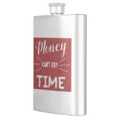 Geld kann keine Zeit kaufen Flachmann (Links)