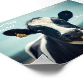 Geld kann Kühe kaufen Poster (Ecke)