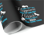 Geld kann Pferde Blue kaufen Geschenkpapier (Rolleneckpunkt)