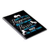 Geld kann Pferde Blue kaufen Notizblock (Rechte Seite)