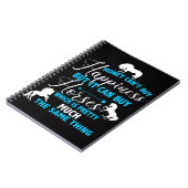 Geld kann Pferde Blue kaufen Notizblock (Linke Seite)