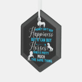 Geld kann Pferde Blue kaufen Ornament Aus Glas (Vorderseite Links)