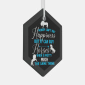 Geld kann Pferde Blue kaufen Ornament Aus Glas (Vorderseite Rechts)