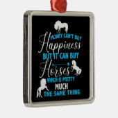 Geld kann Pferde Blue kaufen Ornament Aus Metall (Rechts)