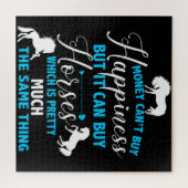 Geld kann Pferde Blue kaufen Puzzle (Horizontal)