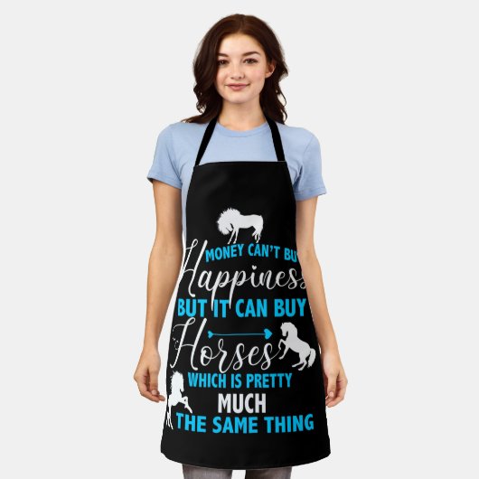 Geld kann Pferde Blue kaufen Schürze (Getragen)
