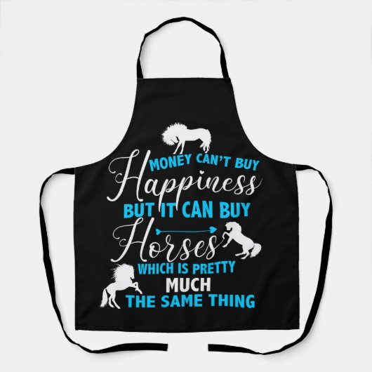 Geld kann Pferde Blue kaufen Schürze (Vorderseite)