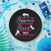 Geld kann Pferde kaufen Hot Pink Pappteller (Party)