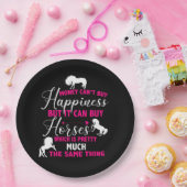 Geld kann Pferde kaufen Hot Pink Pappteller (Party)