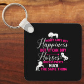 Geld kann Pferde kaufen Hot Pink Schlüsselanhänger (Vorderseite)