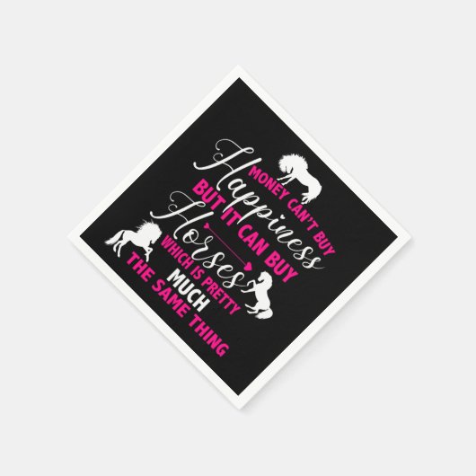 Geld kann Pferde kaufen Hot Pink Serviette (Ecke)