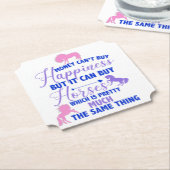 Geld kann Pferde kaufen Lila rosa Untersetzer (angewinkelt)