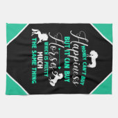 Geld kann Pferde kaufen Minze grün Geschirrtuch (Horizontal)