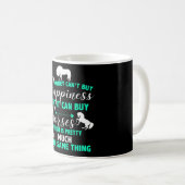 Geld kann Pferde kaufen Minze grün Kaffeetasse (VorderseiteRechts)