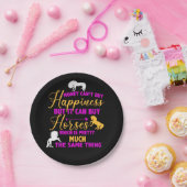 Geld kann Pferde Lila gelb kaufen Pappteller (Party)