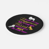 Geld kann Pferde Lila gelb kaufen Pappteller (Schrägansicht)