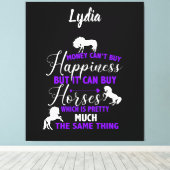 Geld kann Pferde Lila Personalisiert kaufen Leinwanddruck (Insitu (Holzboden))