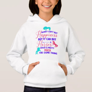 Geld kann Tri-Farben-Pferde kaufen Hoodie