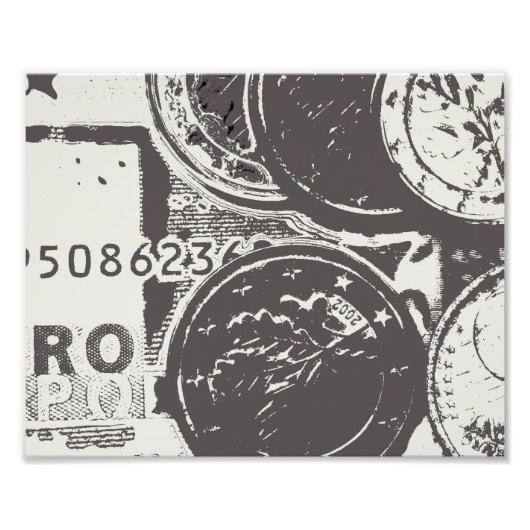 Geld lässt die Welt umgehen Fotodruck (Vorne)