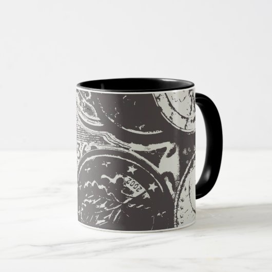 Geld lässt die Welt umgehen Tasse (VorderseiteRechts)