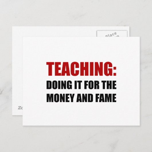 Geld lehren postkarte (Vorne/Hinten)