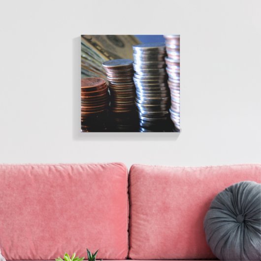 Geld Leinwanddruck (Insitu (Wohnzimmer))