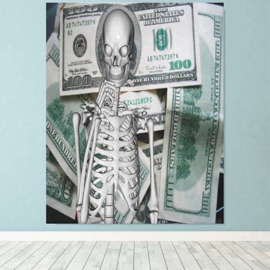 Geld Leinwanddruck (Insitu (Holzboden))