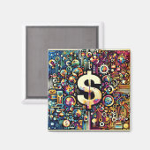 Geld Magnet (Vorderseite/Rückseite)