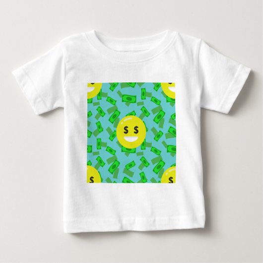 Geld mit Augen Emoji Baby T-shirt (Vorderseite)