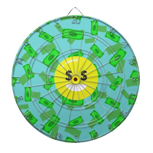 Geld mit Augen Emoji Dartscheibe (vorne)