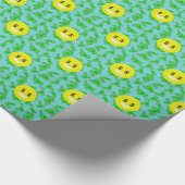 Geld mit Augen Emoji Geschenkpapier (Ecke)