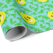 Geld mit Augen Emoji Geschenkpapier (Rolleneckpunkt)