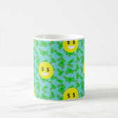 Geld mit Augen Emoji Kaffeetasse (Mittel)