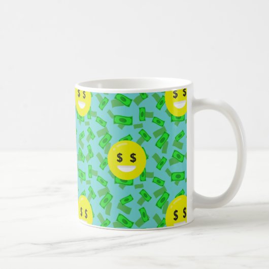 Geld mit Augen Emoji Kaffeetasse (Rechts)