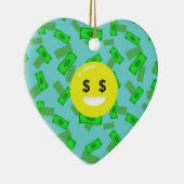 Geld mit Augen Emoji Keramik Ornament (Rechts)