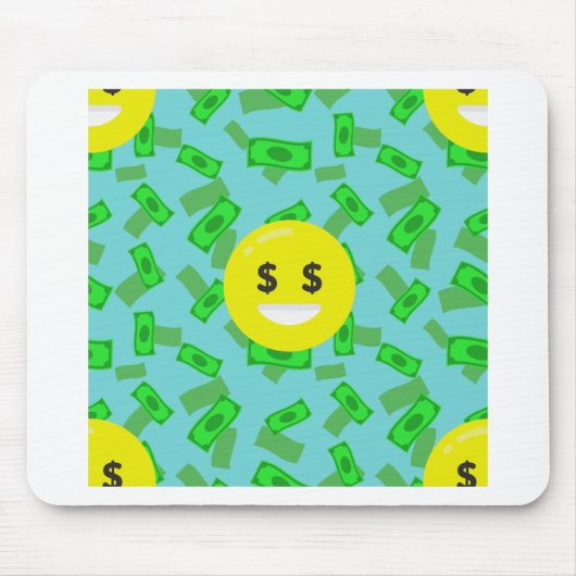 Geld mit Augen Emoji Mousepad (Vorne)