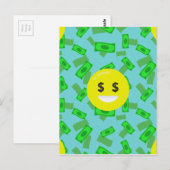 Geld mit Augen Emoji Postkarte (Vorne/Hinten)